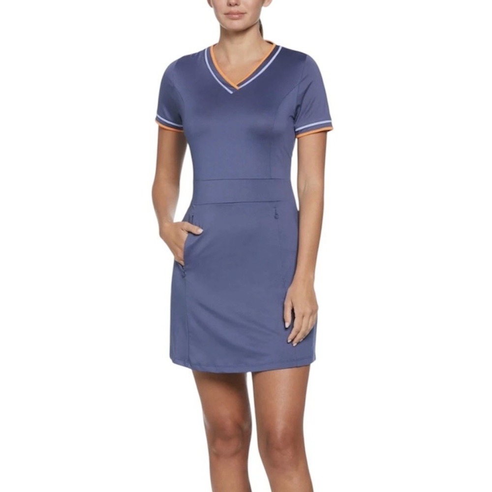 Callaway Women's True-Sculpt V Opti Dri Neck Color block Golf Dress Size XS